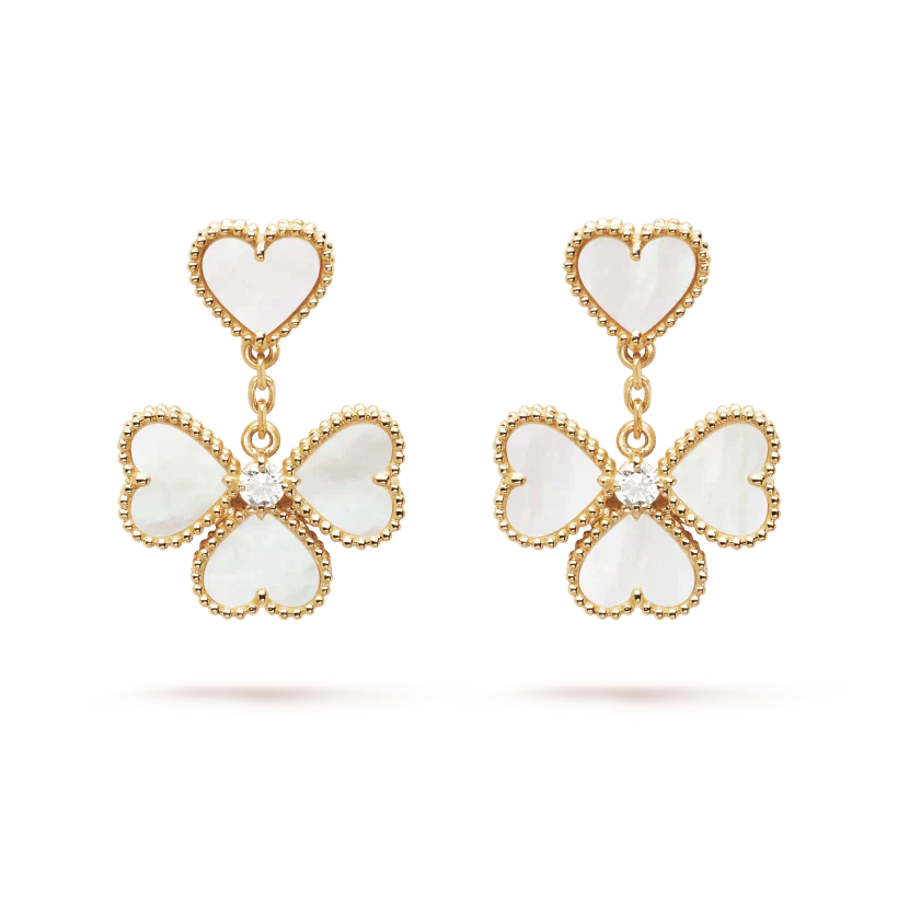 [ORA]CLOVER SWEET WHITE MOP EARRINGS