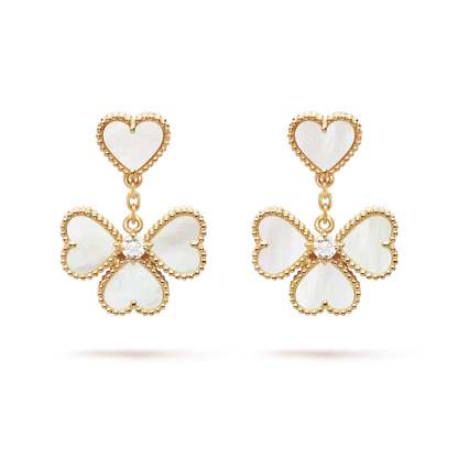 [ORA]CLOVER SWEET WHITE MOP EARRINGS