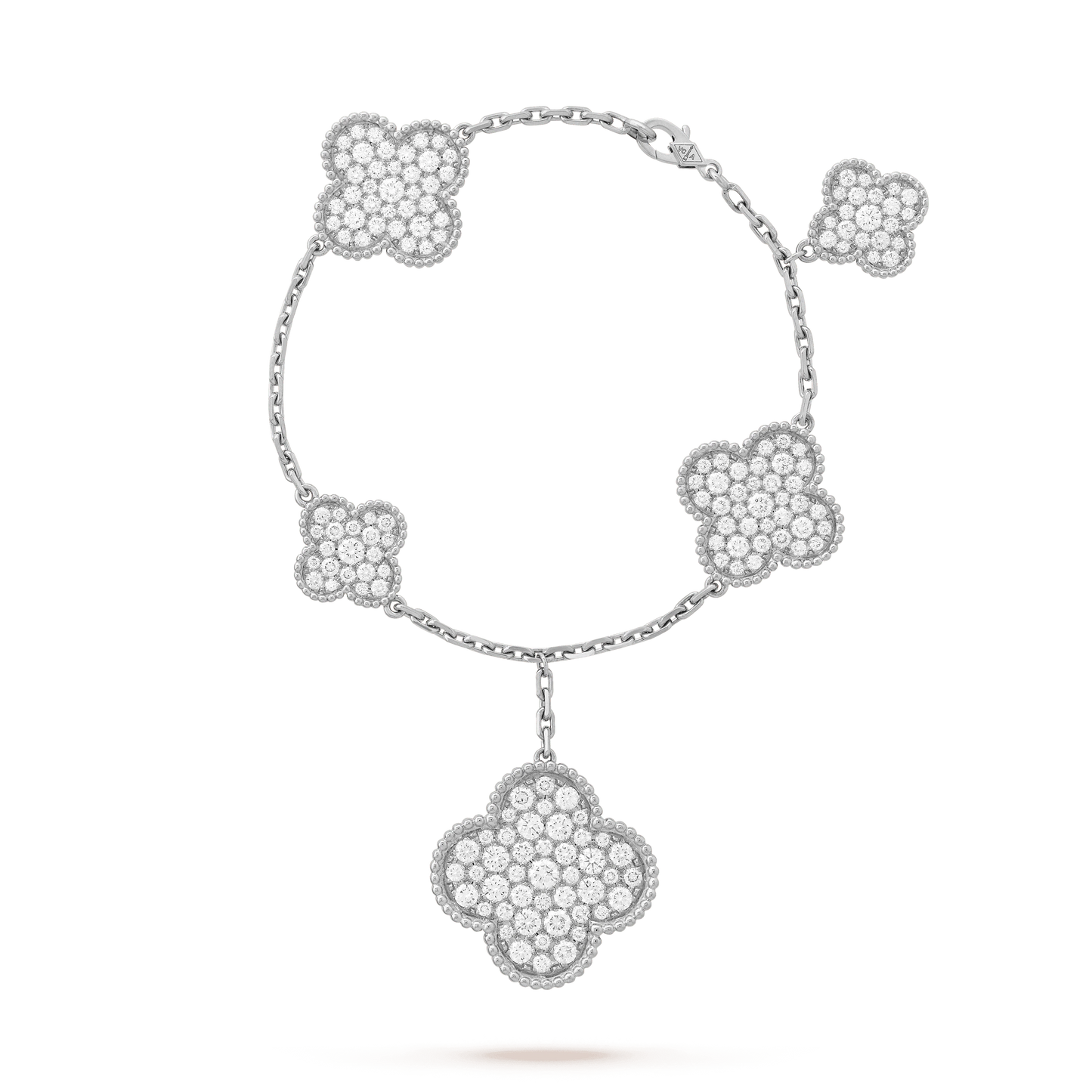 [ORA]CLOVER 6 MOTIFS SILVER DIAMOND BRACELET
