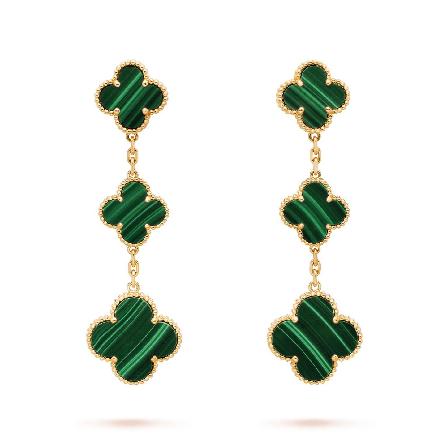 [ORA]CLOVER MALACHITE 3 MOTIFS GOLD