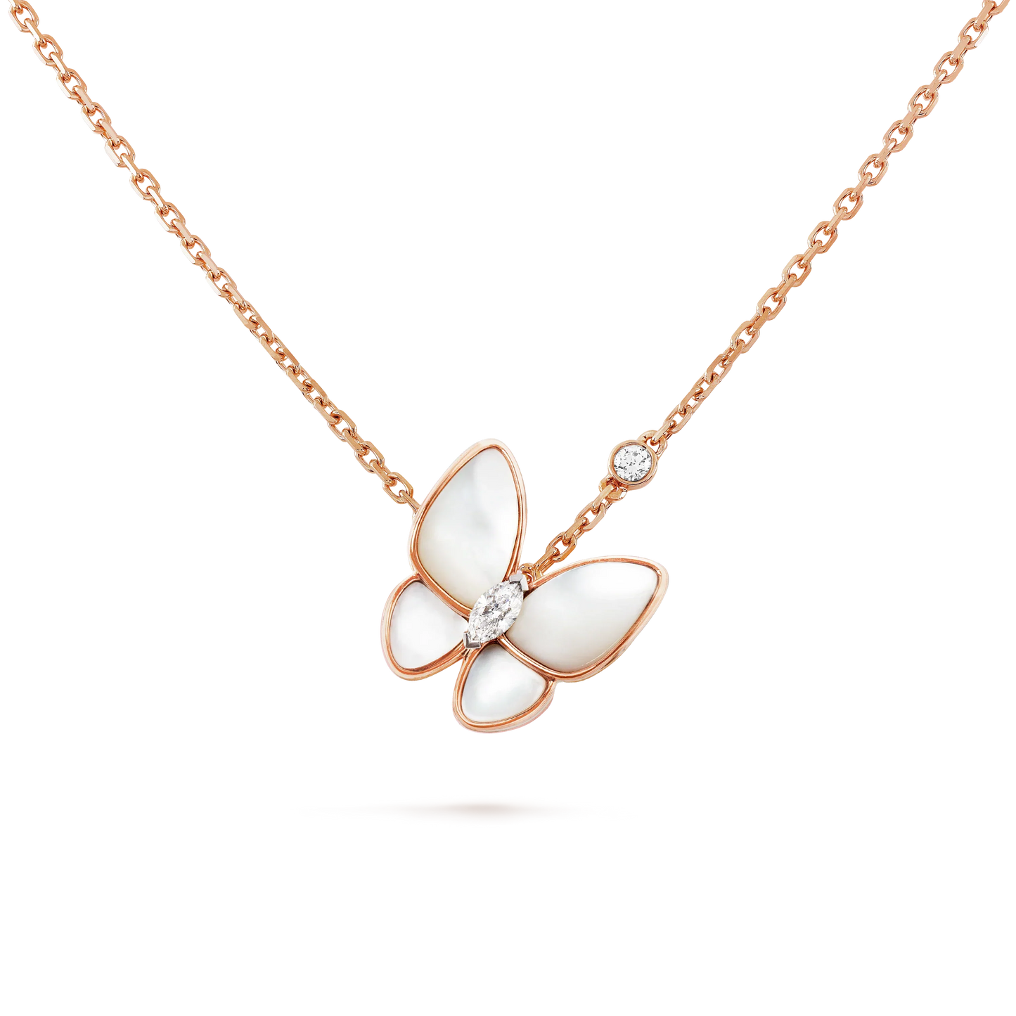 [ORA]BUTTERFLY MOP DIAMOND NECKLACE