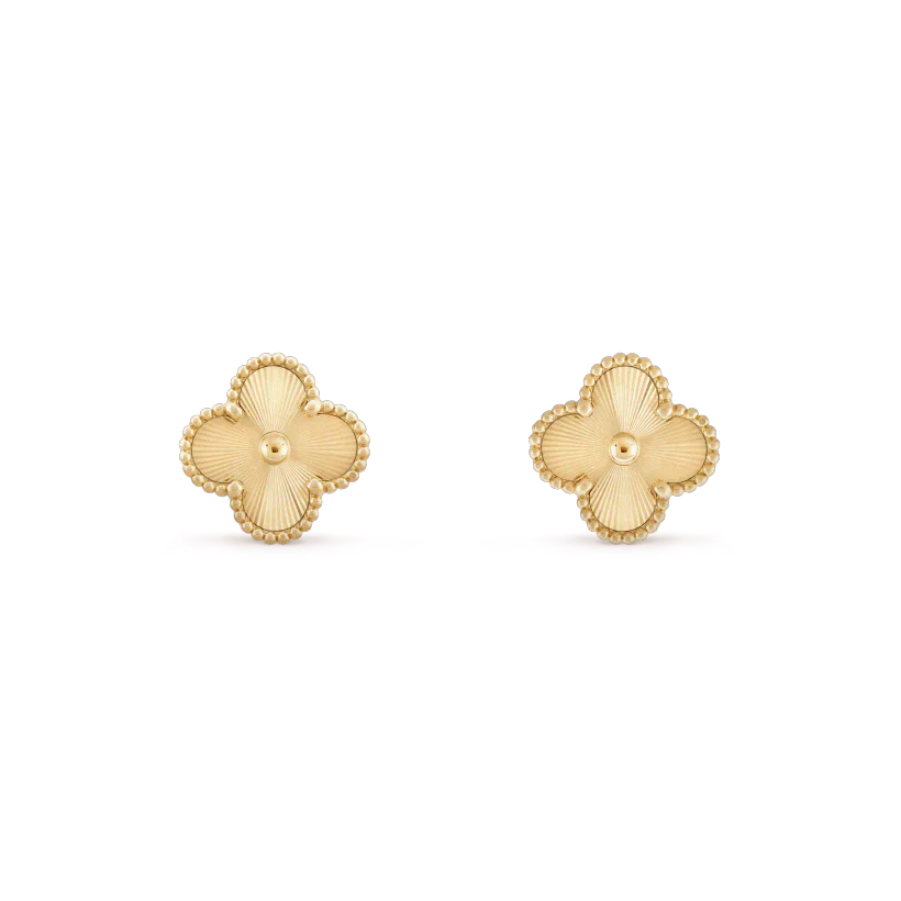 [ORA]CLOVER MINI 9.5MM LASER EARRINGS