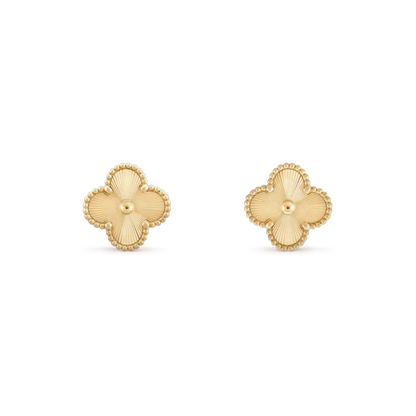 [ORA]CLOVER MINI 9.5MM LASER EARRINGS