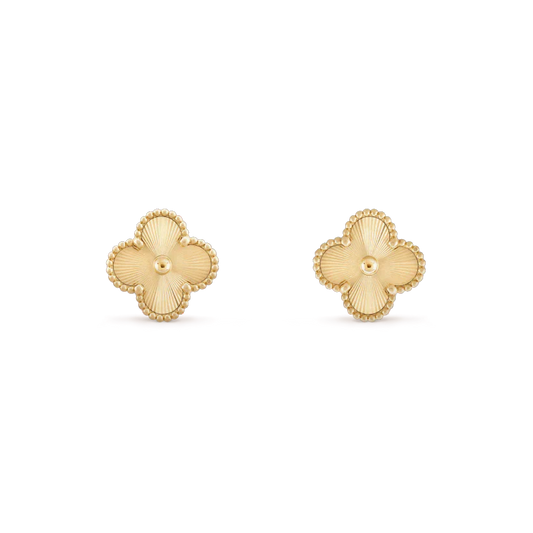 [ORA]CLOVER MINI 9.5MM LASER EARRINGS