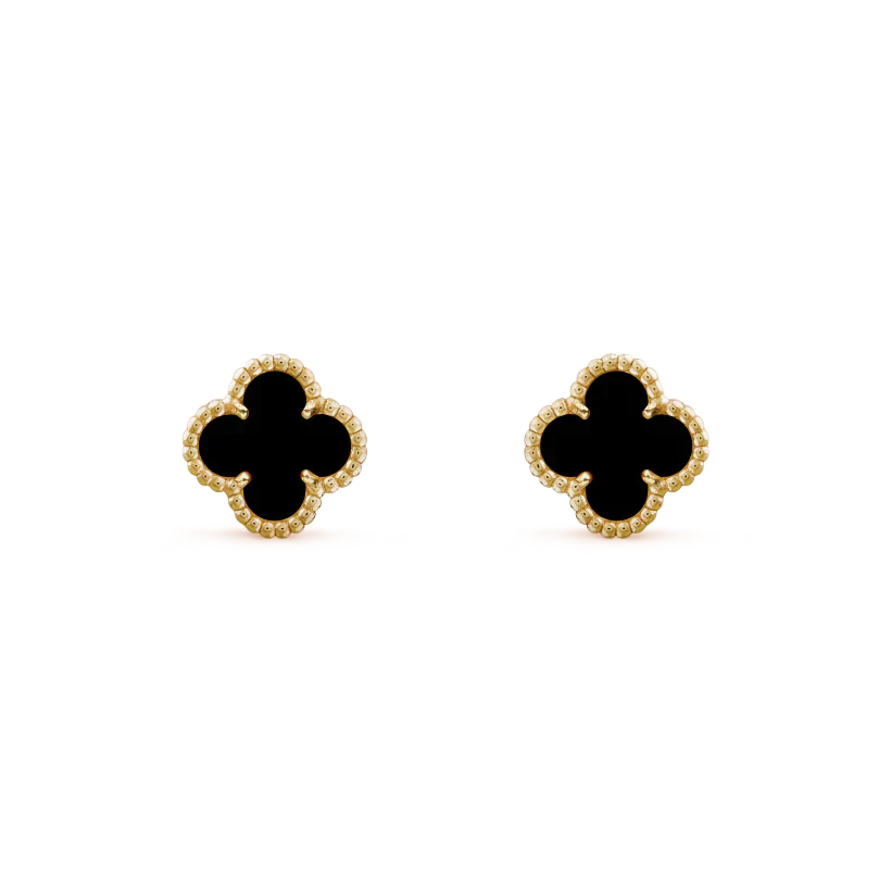 [ORA]CLOVER MINI 9.5MM BLACK MOP EARRINGS