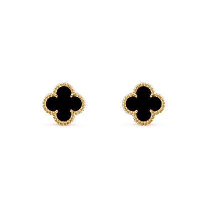 [ORA]CLOVER MINI 9.5MM BLACK MOP EARRINGS