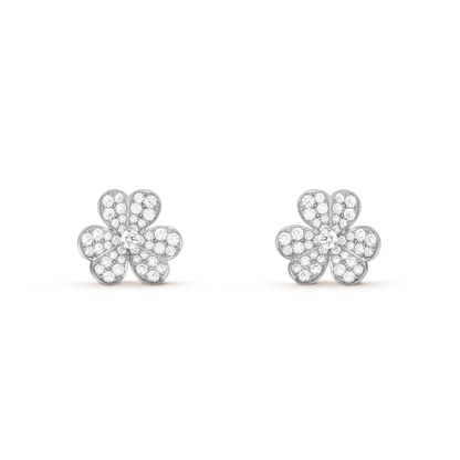 [ORA]CLOVER COMOS DIAMOND EARRINGS SILVER