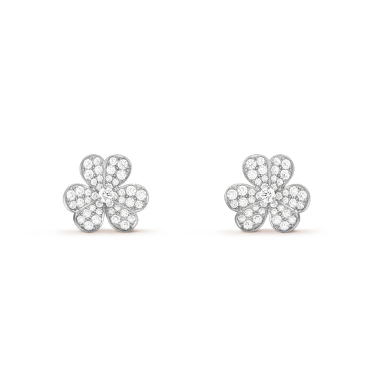 [ORA]CLOVER COMOS DIAMOND EARRINGS SILVER