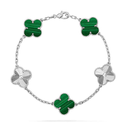 [ORA] CLOVER 5 MOTIF MALACHITE BRACELET COLLECTION