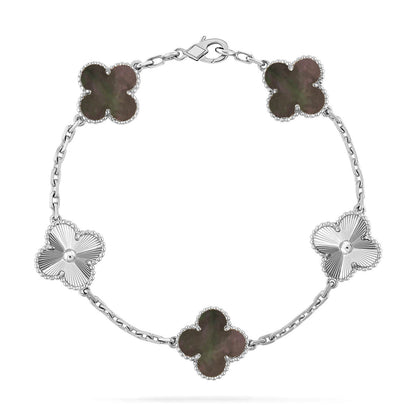 [ORA] CLOVER 5 MOTIF GRAY MOP BRACELET COLLECTION