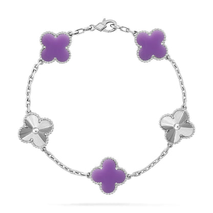 [ORA]CLOVER 5 MOTIF LIGHT PURPLE BRACELET COLLECTION