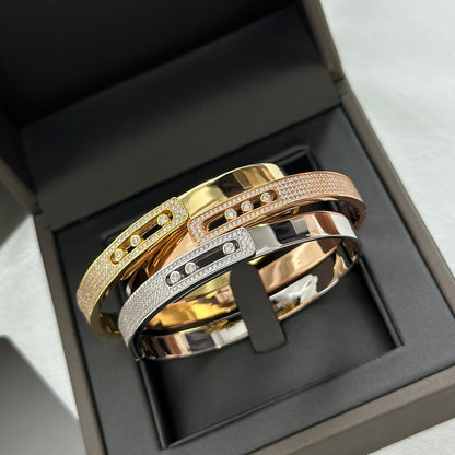 [ORA]Move Noa Rose Gold Pav¨¦ Diamond Bangle Bracelet
