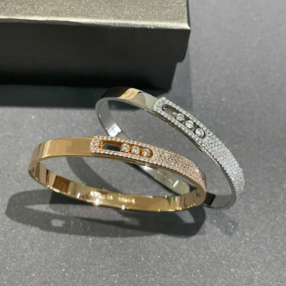 [ORA]Move Noa Rose Gold Pav¨¦ Diamond Bangle Bracelet