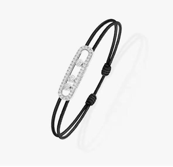 [ORA]Messika Care(s) pink cord pav¨¦ bracelet