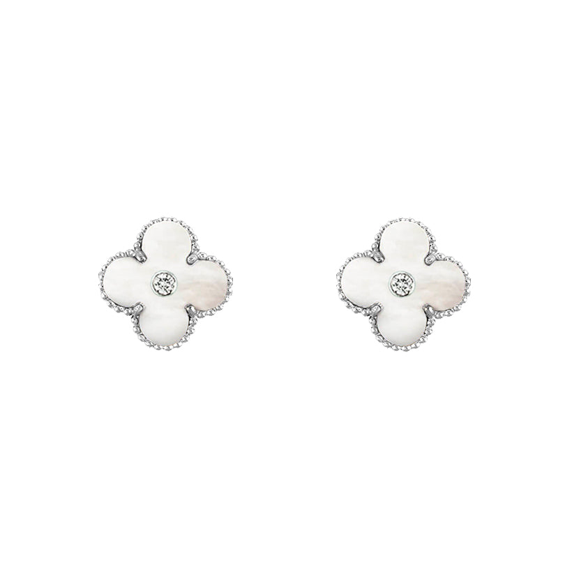 [ORA]CLOVER SILVER 15MM EARRINGS COLLECTION