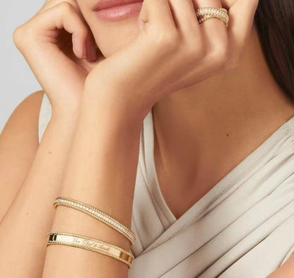 [ORA]PERLÉE COLLECTION DIAMOND RING IN YELLOW GOLD, WHITE GOLD AND ROSE GOLD
