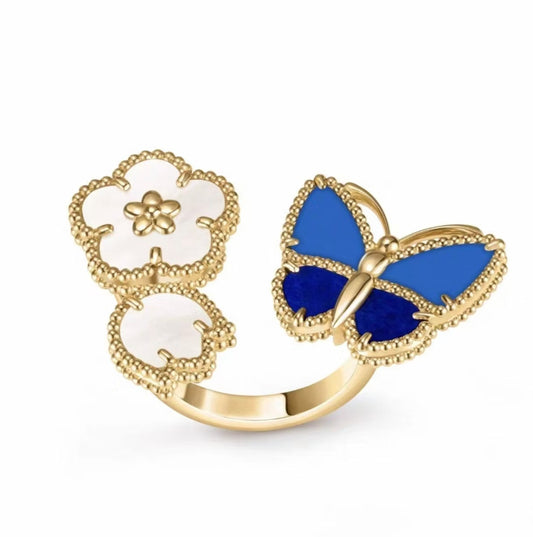 [ORA]LUCKY SPRING BUTTERFLY OPEN-FACE RINGS