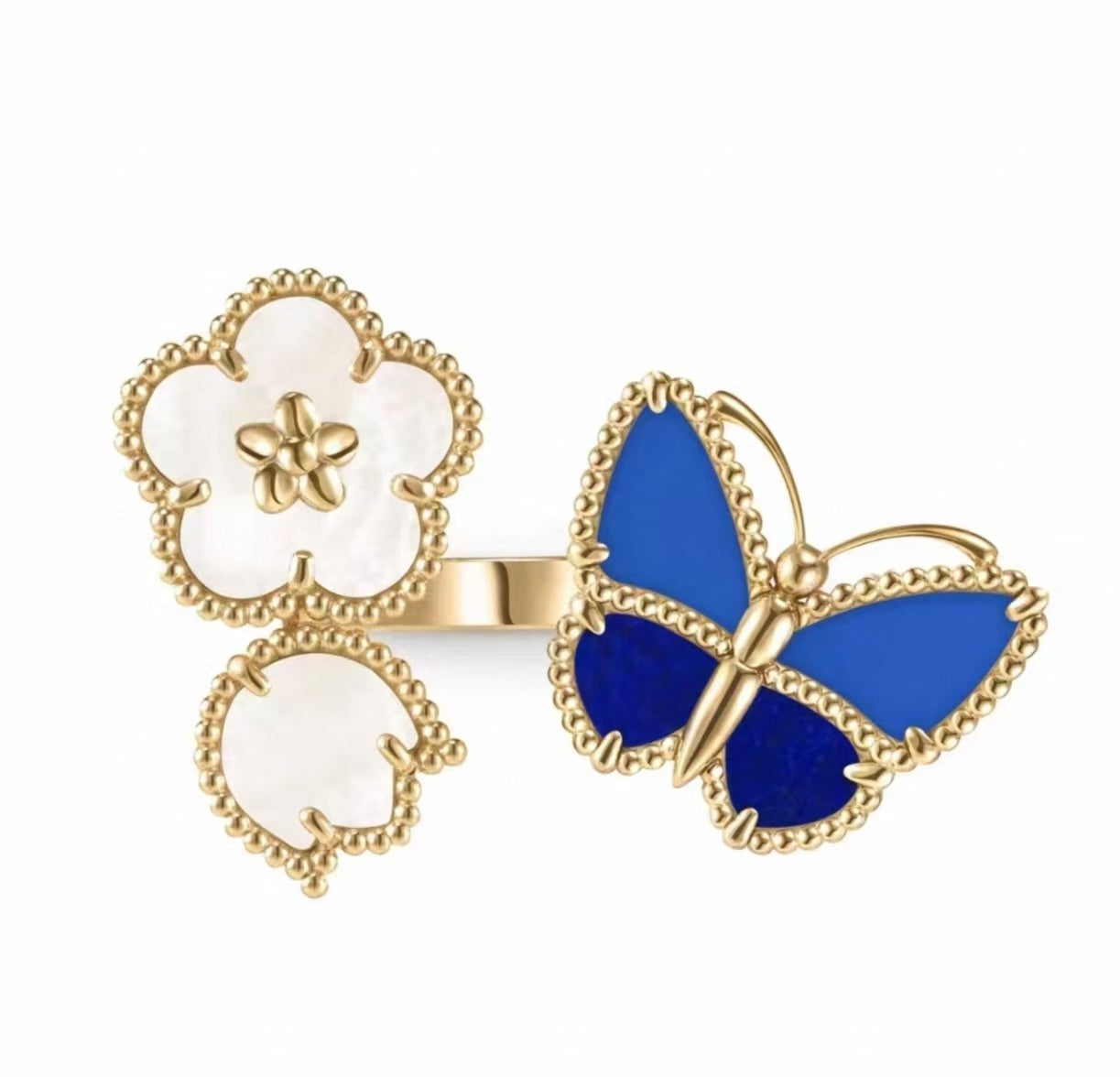 [ORA]LUCKY SPRING BUTTERFLY OPEN-FACE RINGS