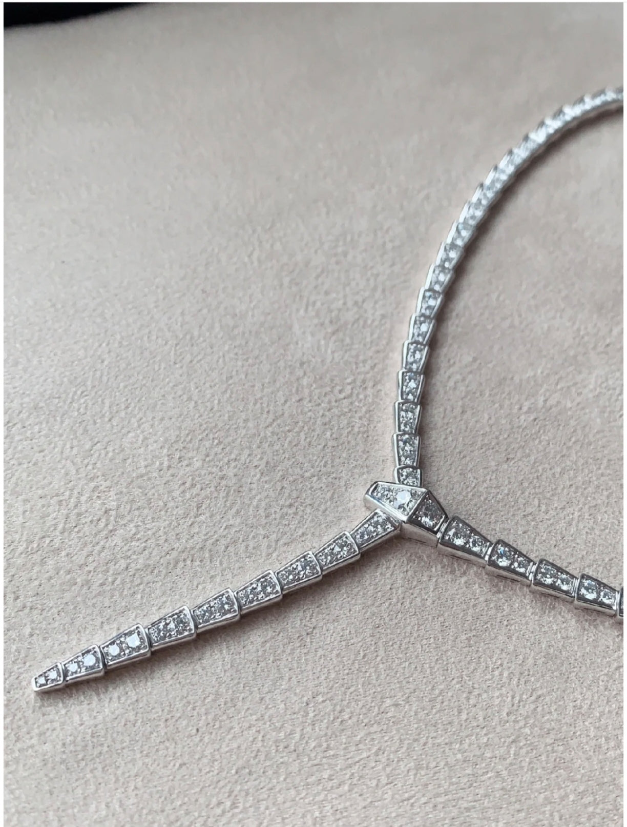 [ORA]SERPENTI NECKLACE SILVER DIAMOND