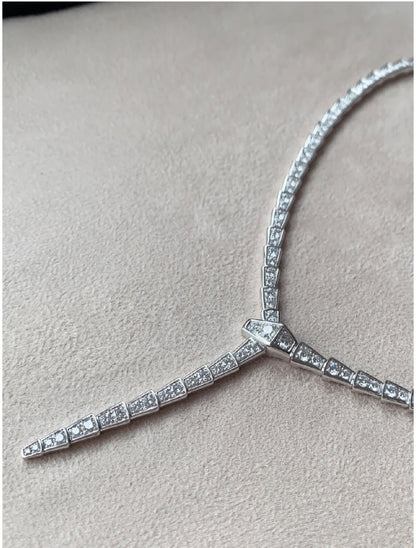 [ORA]SERPENTI NECKLACE SILVER DIAMOND