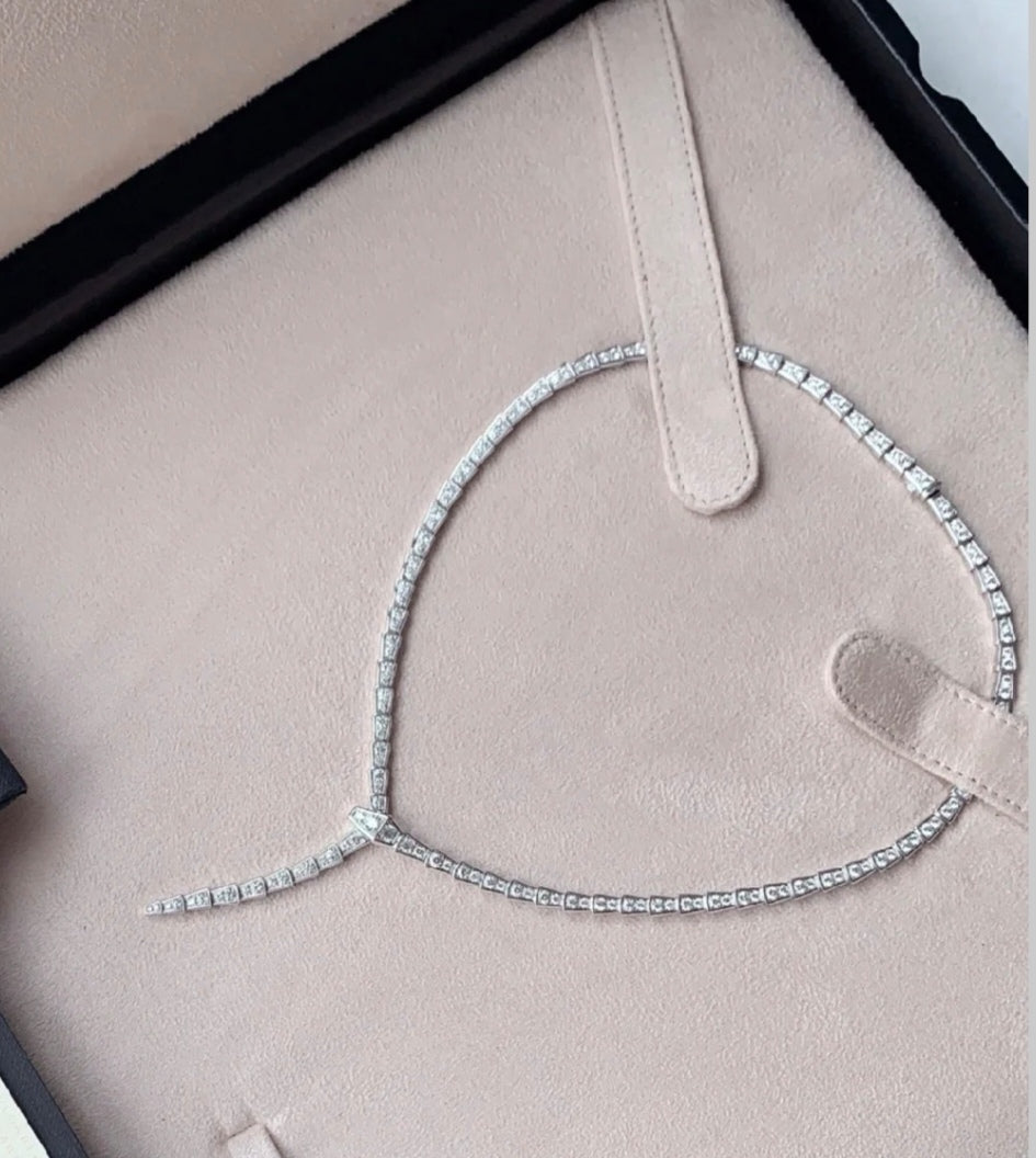 [ORA]SERPENTI NECKLACE SILVER DIAMOND