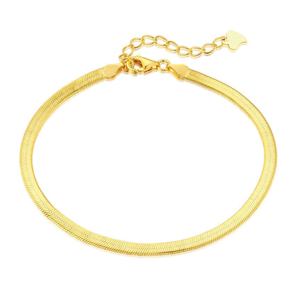 [ORA ]Flat Snake Bone Chain Blade Necklace