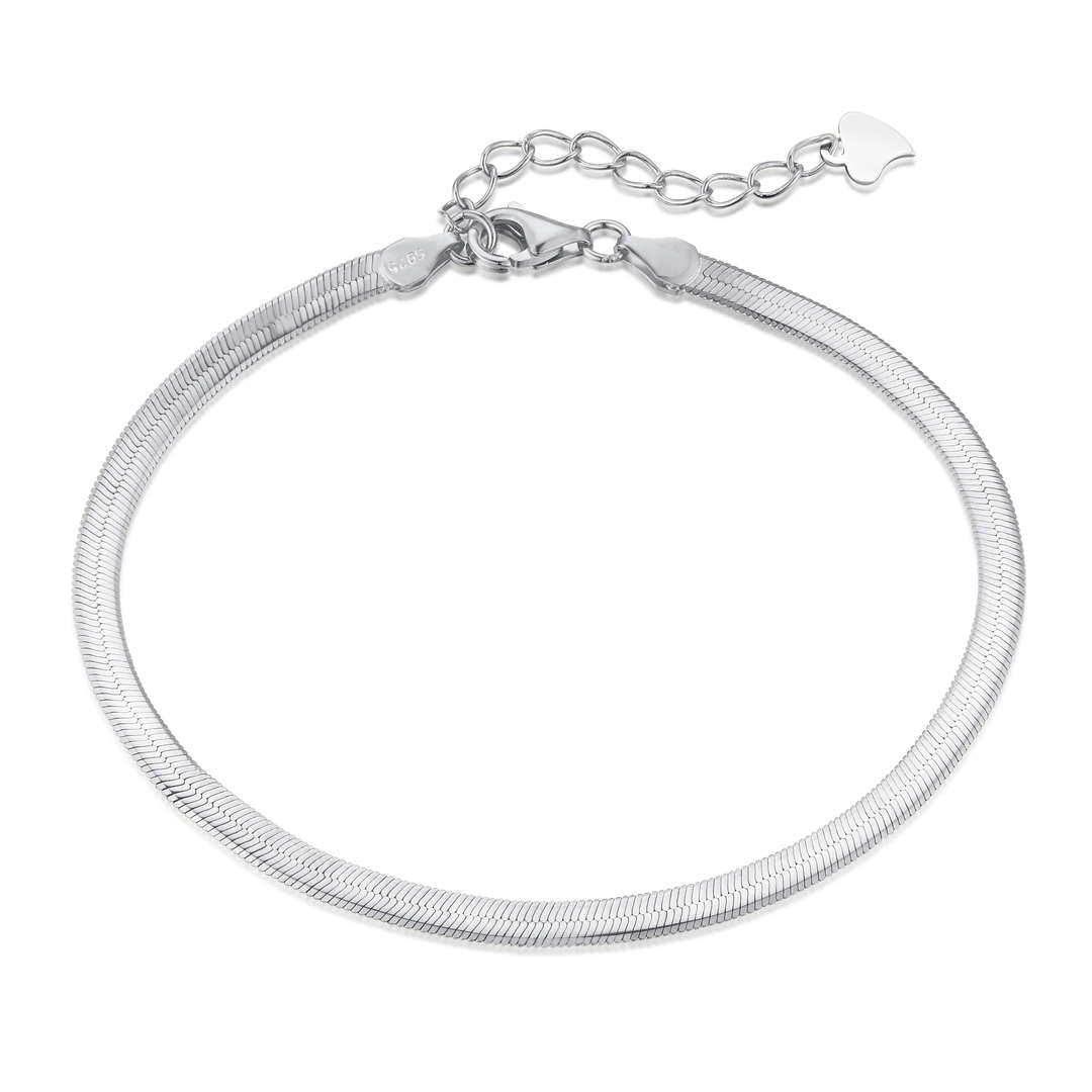 [ORA ]Flat Snake Bone Chain Blade Necklace