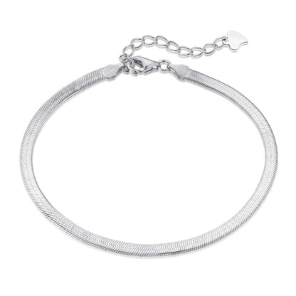 [ORA ]Flat Snake Bone Chain Blade Necklace
