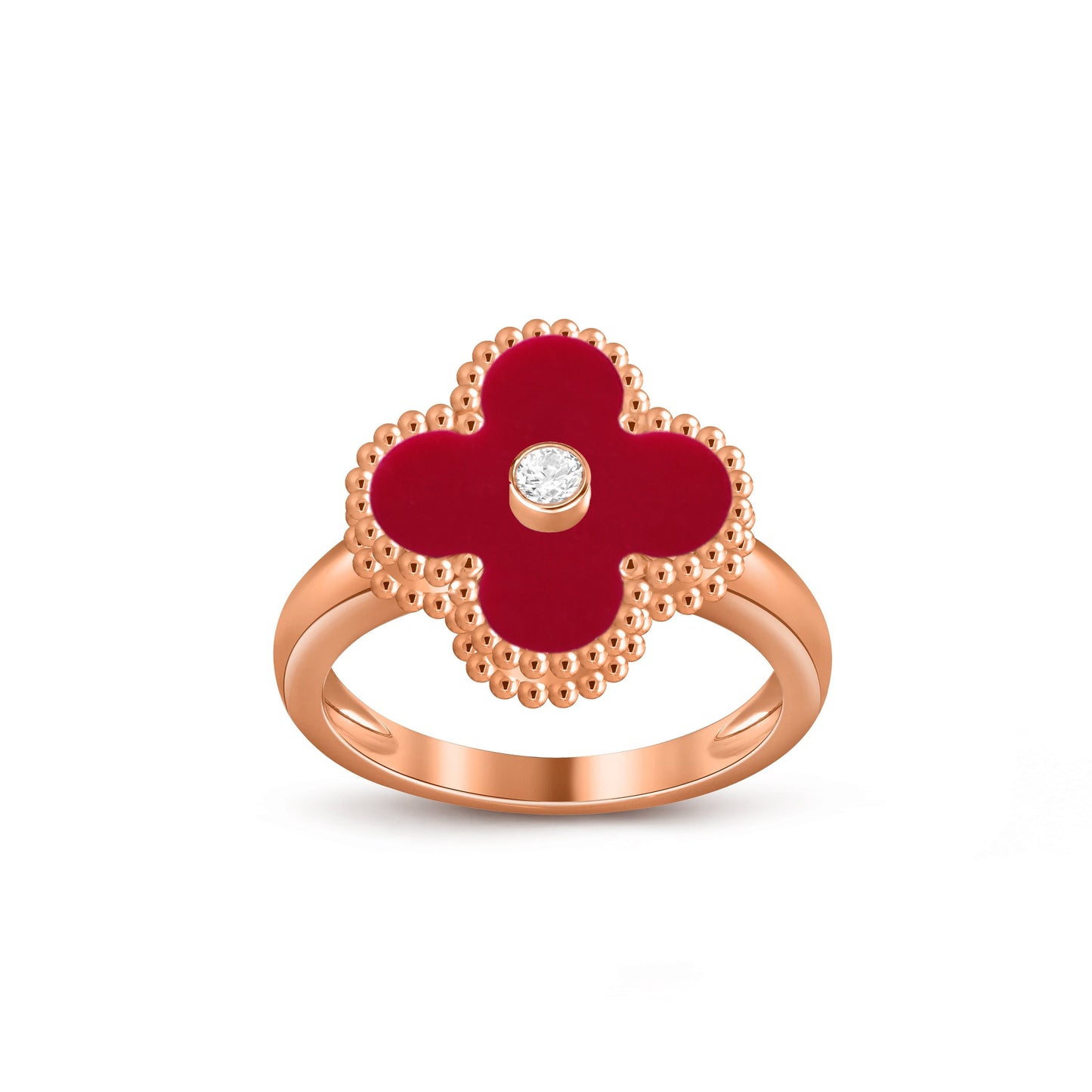 [ORA]CLOVER DIAMOND RING ROSE GOLD COLLECTION