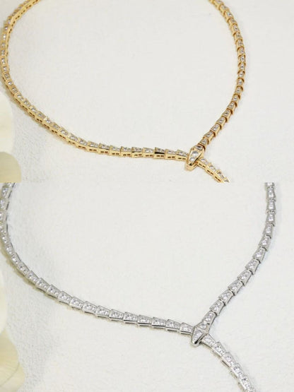 [ORA]SERPENTI NECKLACE SILVER DIAMOND