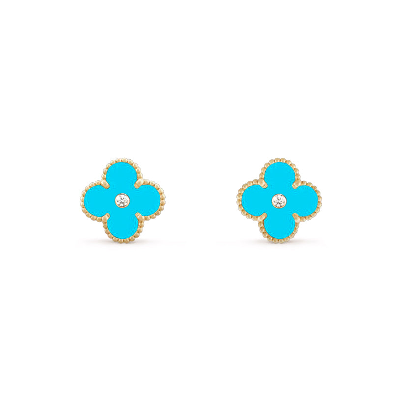 [ORA]CLOVER  15MM DIAMOND EARRINGS COLLECTION