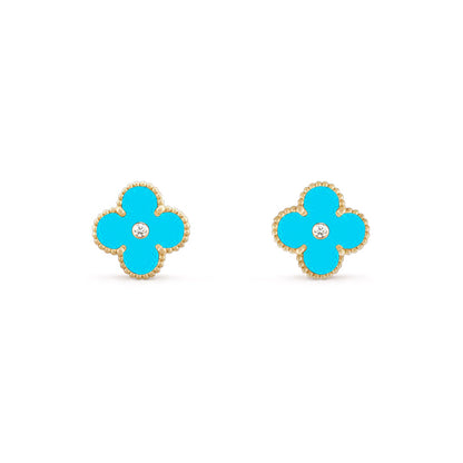 [ORA]CLOVER  15MM DIAMOND EARRINGS COLLECTION