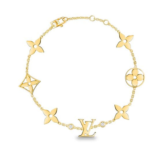[ORA]STAR AND SUN 7 MOTIFS GOLD BRACELET