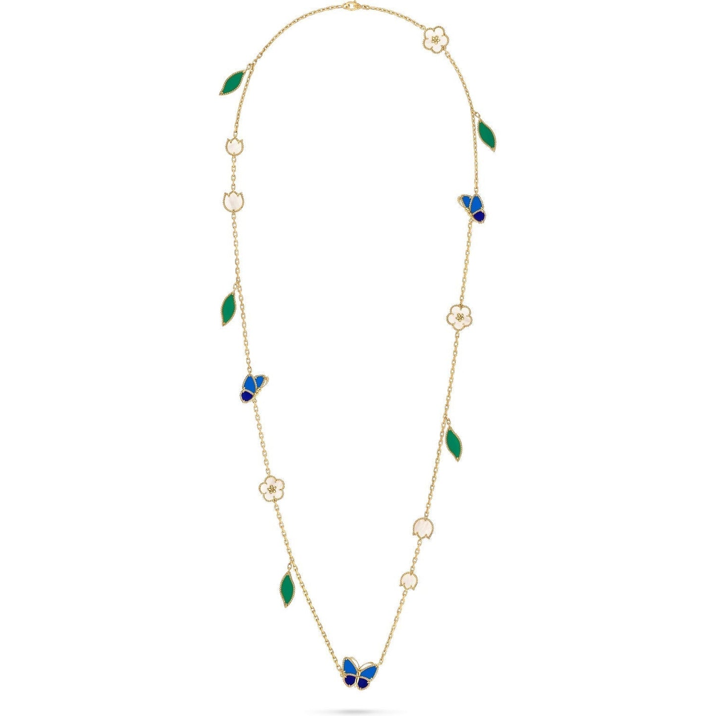 [ORA]LUCKY SPRING BUTTERFLY 15 FLOWER NECKLACE