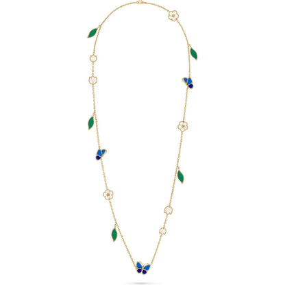 [ORA]LUCKY SPRING BUTTERFLY 15 FLOWER NECKLACE