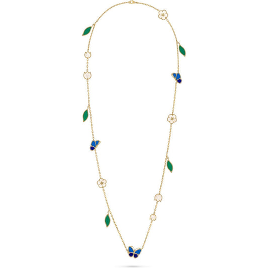 [ORA]LUCKY SPRING BUTTERFLY 15 FLOWER NECKLACE