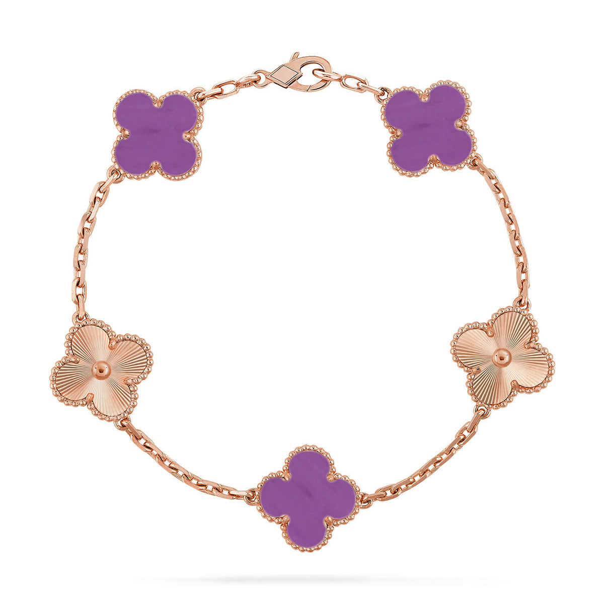 [ORA] CLOVER 5 MOTIF VIOLET BRACELET COLLECTION