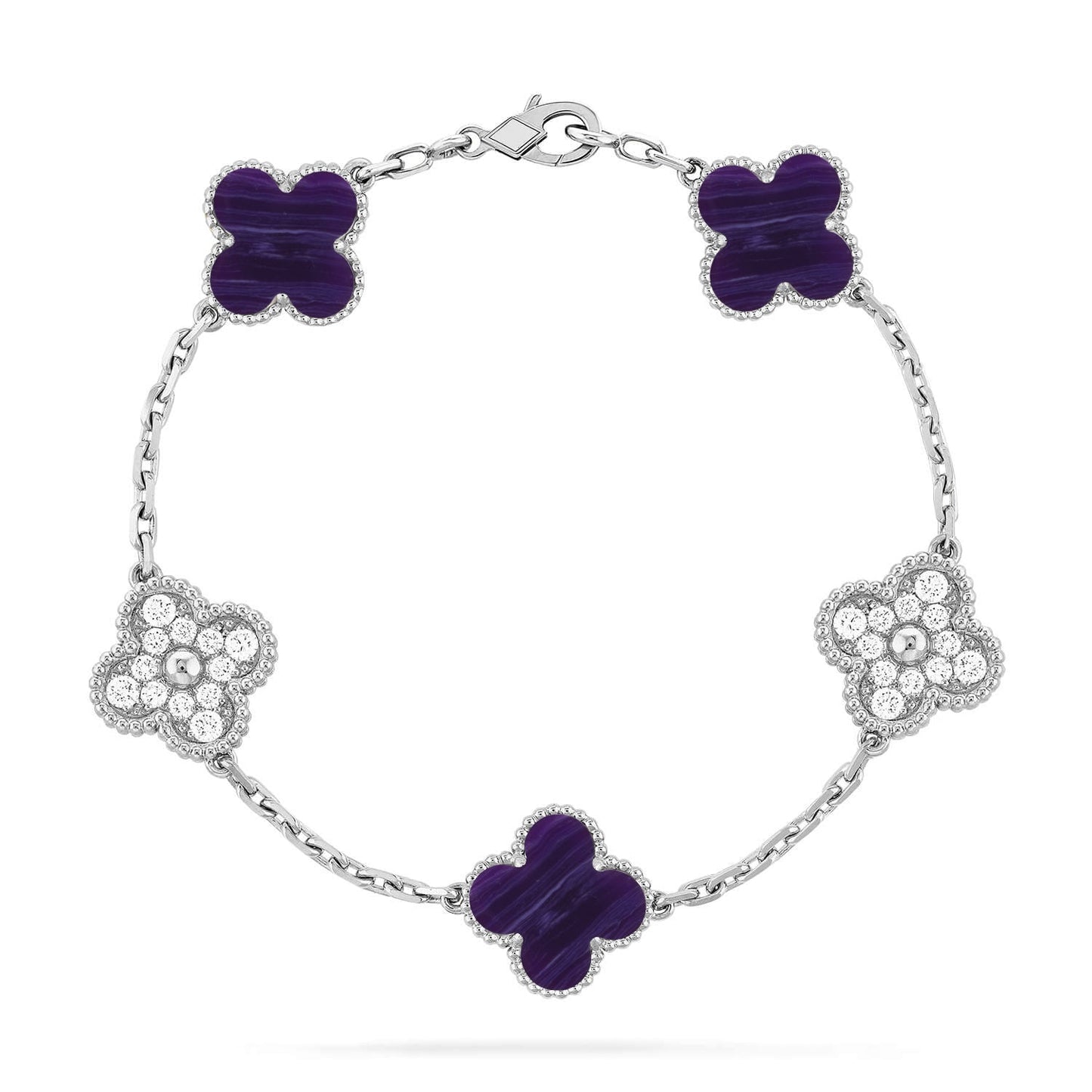 [ORA]CLOVER 5 MOTIF PURPLE STRIPES BRACELET COLLECTION