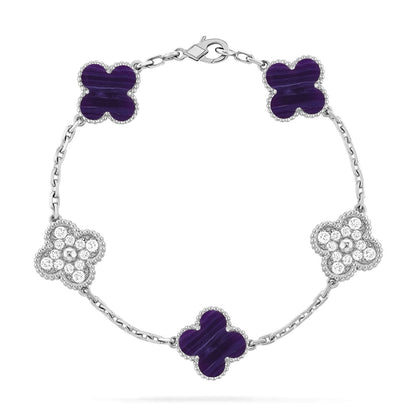 [ORA]CLOVER 5 MOTIF PURPLE STRIPES BRACELET COLLECTION