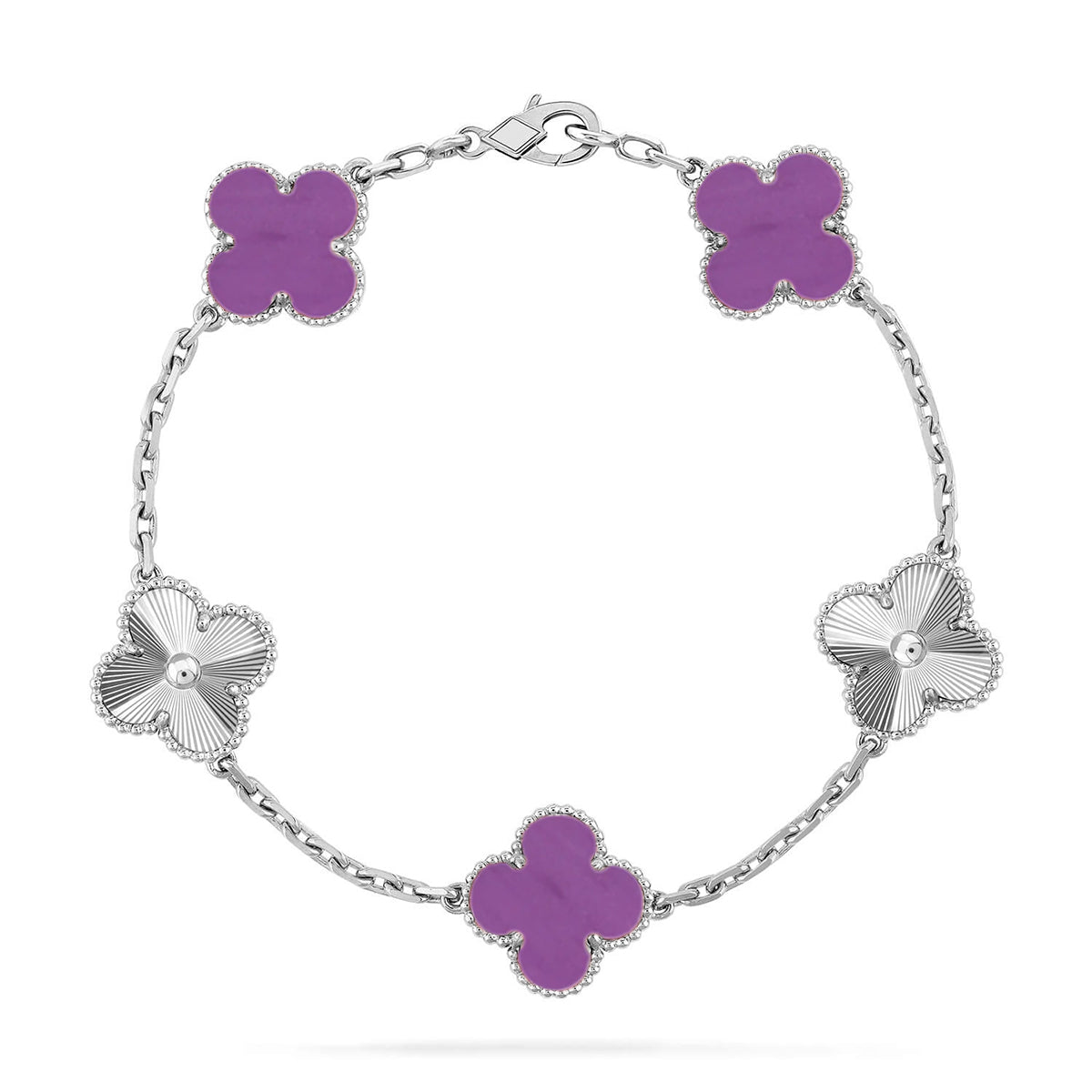 [ORA] CLOVER 5 MOTIF VIOLET BRACELET COLLECTION
