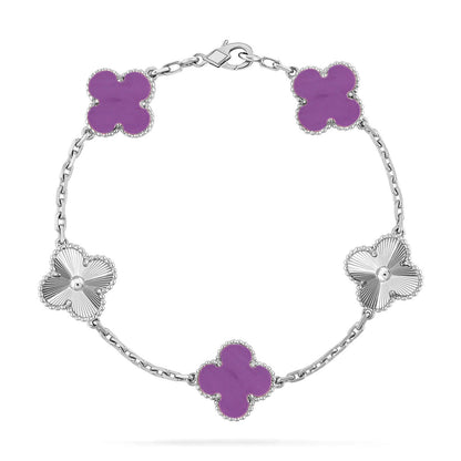 [ORA] CLOVER 5 MOTIF VIOLET BRACELET COLLECTION