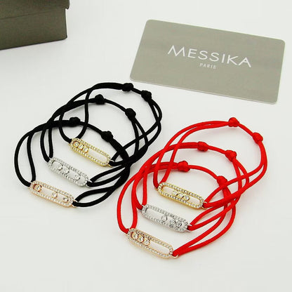 [ORA]Messika Care(s) pink cord pav¨¦ bracelet