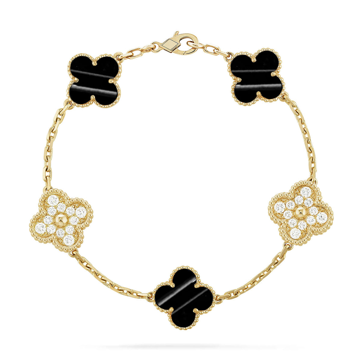[ORA] CLOVER 5 MOTIF PULSAR STONE BRACELET COLLECTION