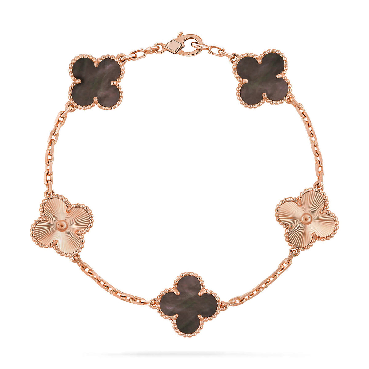 [ORA] CLOVER 5 MOTIF GRAY MOP BRACELET COLLECTION