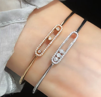 [ORA]Move Pav¨¦ Diamond Bangle Bracelet M