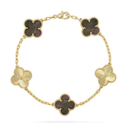 [ORA] CLOVER 5 MOTIF GRAY MOP BRACELET COLLECTION