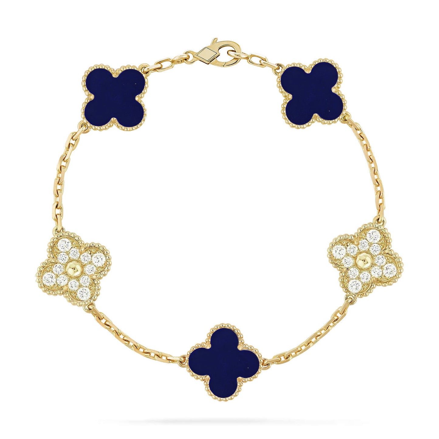 [ORA]CLOVER 5 MOTIF LAPIS LAZULI BRACELET COLLECTION