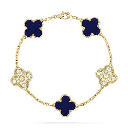 [ORA]CLOVER 5 MOTIF LAPIS LAZULI BRACELET COLLECTION