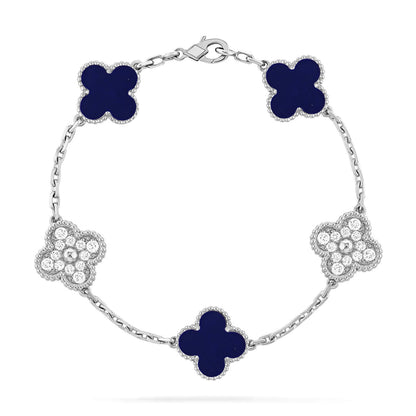 [ORA]CLOVER 5 MOTIF LAPIS LAZULI BRACELET COLLECTION