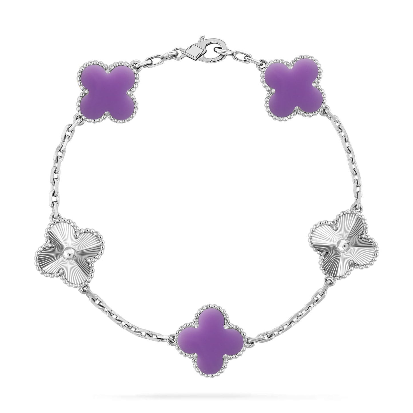 [ORA]CLOVER 5 MOTIF LIGHT PURPLE BRACELET COLLECTION